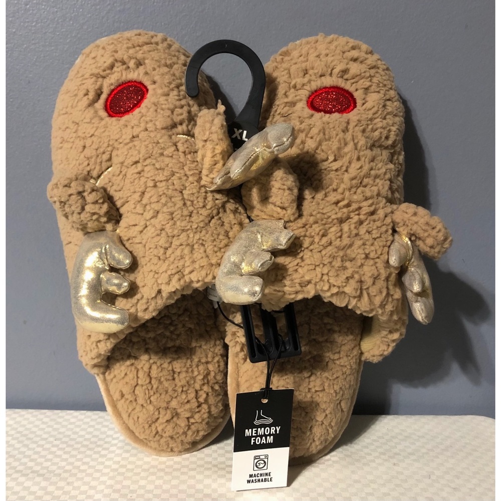 Women’s Thick Memory Foam Machine Washable Deer Christmas Slippers